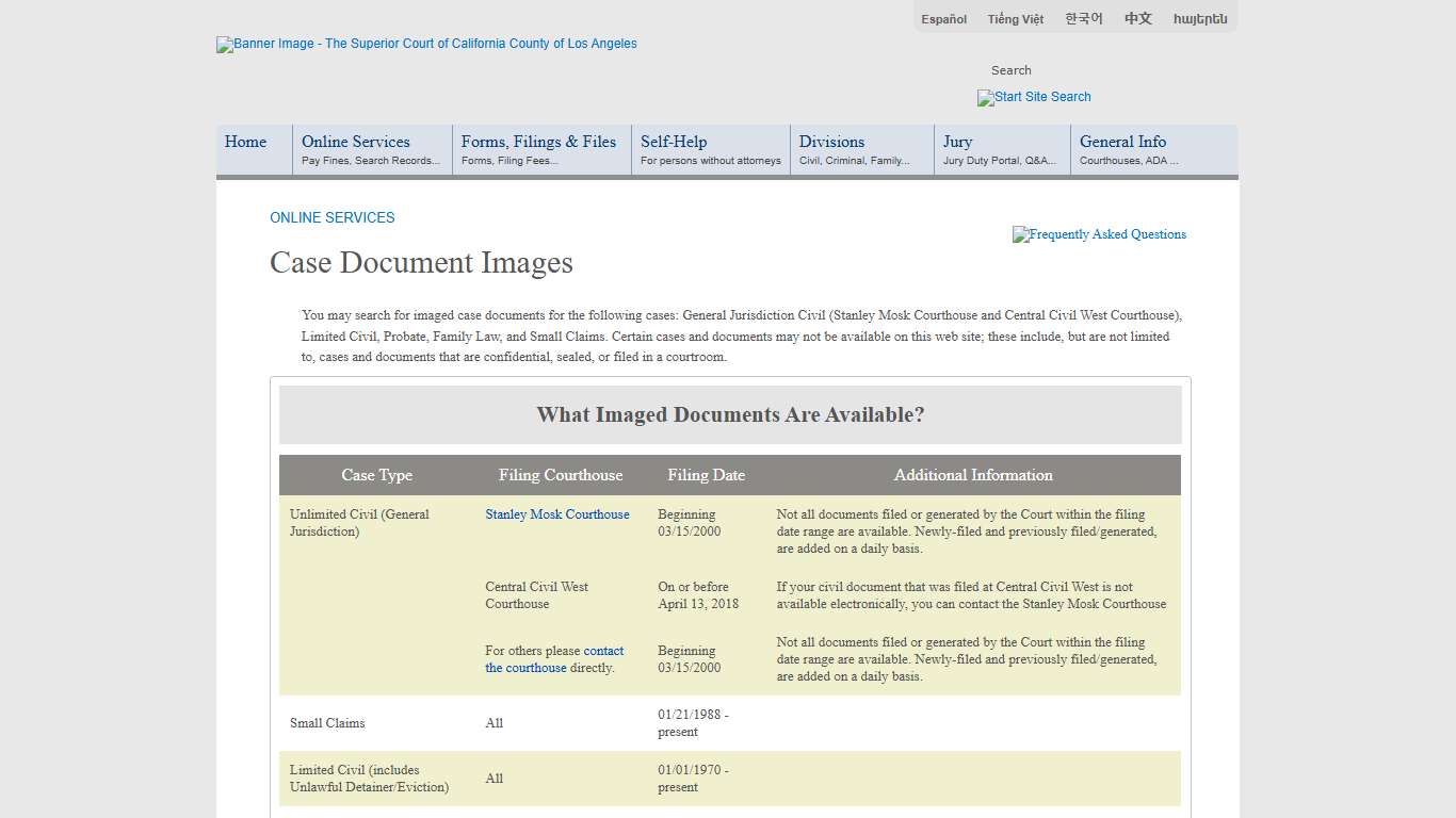 LASC-Online Services